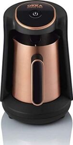 Okka  OK0010 Okka Minio Pro Türk Kahvesi Makinesi, 4 Fincan, 480W, 16.5X16X22.5 Cm, Paslanmaz Çelik, Bakır