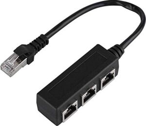 RJ45 Ethernet Splitter Adaptör 1 Erkek 3 Dişi Lan Çoklayıcı Internet Paylaştırıcı Cat5 Cat6 Ağ Çoğaltıcı Router Modem Pc Laptop Network Bağlantı Çevirici | ZR1225