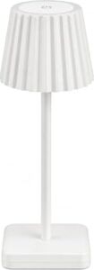 Merida Şarjlı LED Masa Lambası | 3 Renk (3000K-4500K-6000K) Dimmer Ayarlı | Dokunmatik | Kablosuz | Type-C Şarjlı | Dekoratif Ambiyans Aydınlatma | 38 cm (Beyaz)