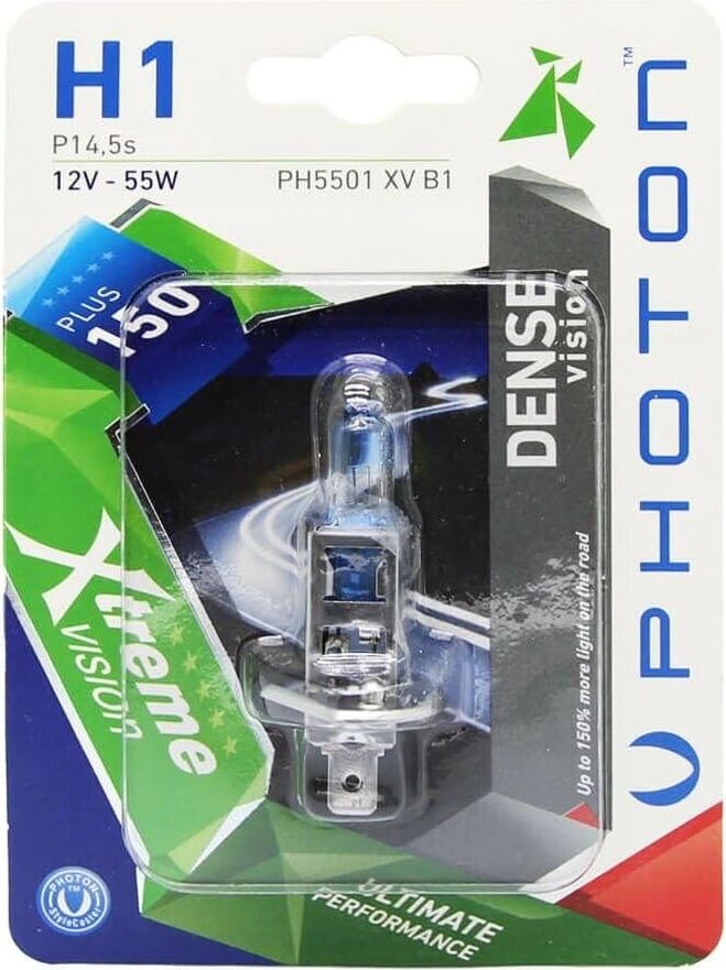Ampul H1 12V 55W Xtreme Vision +%150 Fazla Işık (Tekli Blister) Pht PH5501 Xv B1