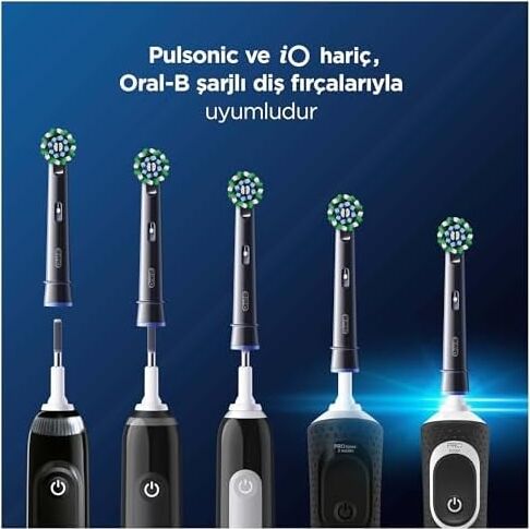 Cross Action X-Filament Siyah Şarjlı Diş Fırçası Yedek Başlığı 4 Adet