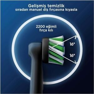 Cross Action X-Filament Siyah Şarjlı Diş Fırçası Yedek Başlığı 4 Adet