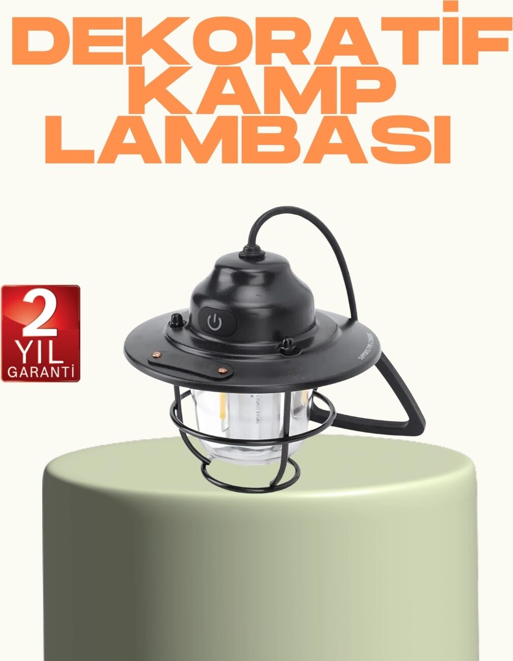 Hafif ve Taşınabilir Retro Tasarım Kamp Lambası