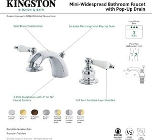 Brass KB944B Viktorya Dönemine Ait Mini Lavabo Bataryası Meşe/profesyonel Kulp, Cilalı Krom/cilalı Pirinç