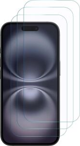 Apple iPhone 16 Plus Screen Protector Nano Glass Cam Ekran Koruyucu (3`lü Paket) [iphone 16 Plus ile Uyumlu Ekran Koruyucu - Şeffaf]