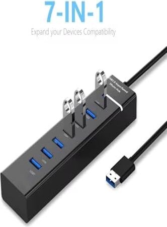 UL307 7 Port USB 3.0 Hub USB Hub 3.0 Çoğaltıcı 7 Port USB Hub 5 Gbps USB Splitter USB Çoklayıcı