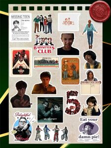 Stranger Things Uyumlu Sticker Seti – 19 Adet | 3–5 cm | Suya Dayanıklı Laptop, Telefon, Ajanda ve Termos Stickerları