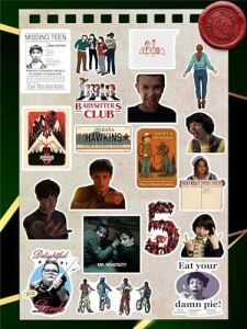 Stranger Things Uyumlu Sticker Seti – 19 Adet | 3–5 cm | Suya Dayanıklı Laptop, Telefon, Ajanda ve Termos Stickerları