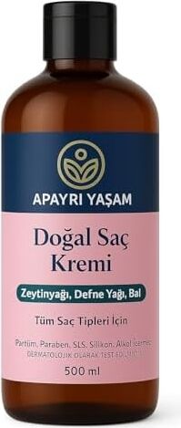 Zeytinyağı Yağı Bal Özlü Tüm Saç Tipleri Için Doğal Saç Kremi 500 ml