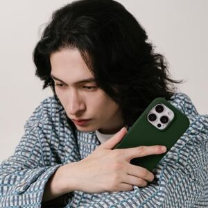 iPhone Kılıf Ince Sıvı Silikon 3 Katmanlı Tam Kaplamalı Yumuşak Jel Kauçuk Kılıf Kapak (Asker Yeşili (45), iPhone 15 Pro)
