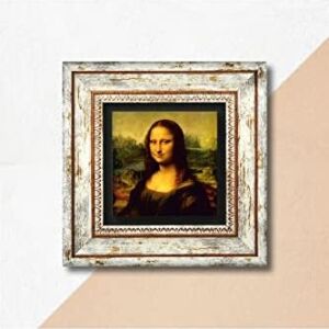 Leonardo Da Vinci Mona Lisa Taş Duvar Tablosu - Çerçeveli Taş Tablo - Dekoratif Duvar Sanatı - Modern Ev ve Ofis Duvar Dekoru T1-19