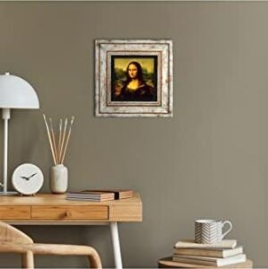 Leonardo Da Vinci Mona Lisa Taş Duvar Tablosu - Çerçeveli Taş Tablo - Dekoratif Duvar Sanatı - Modern Ev ve Ofis Duvar Dekoru T1-19