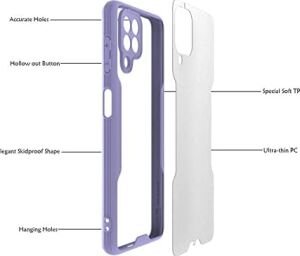 Galaxy M22 Kılıf Kamera Korumalı Arkası Mat Silikon Platin