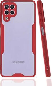 Galaxy M22 Kılıf Kamera Korumalı Arkası Mat Silikon Platin