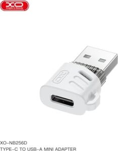 Xo Usb-A Erkek - Type-C Dişi Dönüştürücü Adaptör NB256D, Veri ve Şarj Destekli, 5gr, Beyaz