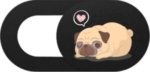 Webcam Cover 3 Lü Set Laptop Tablet Telefon Uyumlu Pug Köpek Desenli Kamera Kapatıcı Ultra Ince Gizlilik Koruma Slider Kapak Çok Renkli