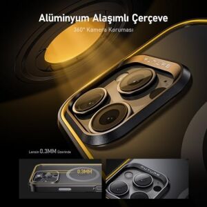 Aohi The Future Iphone 16 Pro Kılıfı, Magsafe Uyumlu Telefon Kılıfı, Desert Titanium