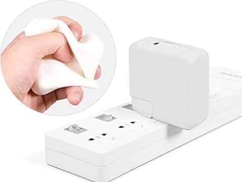 MacBook Şarj Adaptör Kılıfı Silikon 96W 87W 85W Magsafe Usb-C Uyumlu A3427 A3185 A2992 A2779 A2442 A2141 A1990 A1707 A1398 A1297 A1286 | Esnek Ince Koruyucu Kapak Beyaz