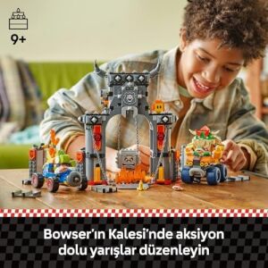 Super Mario: Mario Kart – Bowser Kalesi 72039 – 9 Yaş ve Üzeri Çocuklar Için Bowser Kale Temalı Yaratıcı Oyuncak Yapım Seti, Genişletilebilir Oyun Deneyimi ve Eğlenceli Hediye Fikri (1068 Parça)