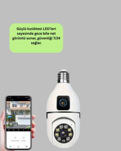 360 Derece Panoramik Wifi Kamera – Full Hd Ev Güvenlik Sistemi