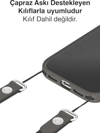 - iPhone 17 Pro Max ile Uyumlu Tüm Serilerle Çapraz Ayarlanabilir Yüksek Kaliteli Şık Crossbody Strap Telefon Askısı - Sienna