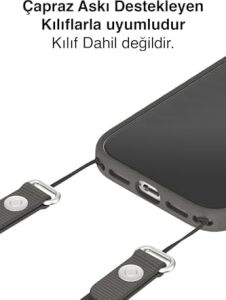 - iPhone 17 Pro Max ile Uyumlu Tüm Serilerle Çapraz Ayarlanabilir Yüksek Kaliteli Şık Crossbody Strap Telefon Askısı - Sienna