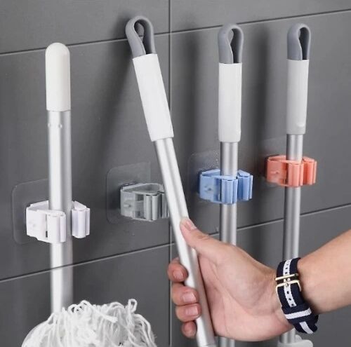 Yapışkanlı Mop Tutucu Seti 4 Adet