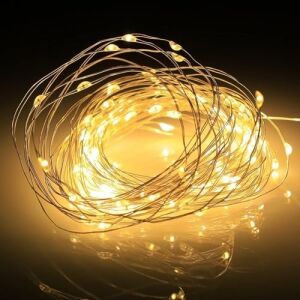 Aksu Peri LED 5mt Gün Işıgı (Pilli) Dekoratif Işık Parti Süslemesi Kına Gecesi Dügün Dogum Günü Süslemesi (2 Adet)
