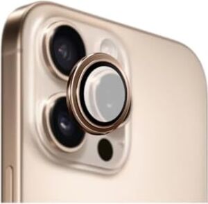 Safir Temperli Kamera Lens Koruyucu, iPhone 16 Pro Max ve iPhone 16 Pro ile Uyumlu (Çöl Titanyum)