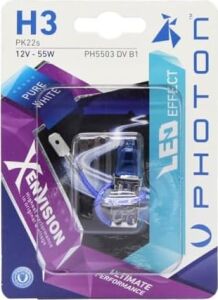 Ampul H3 12V 55W Xen Vision (Tekli Blister) (Beyaz Işık) 6000K Pht PH5503 Dv B1