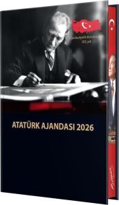 2026 Atatürk Ciltli Ajanda ve Müzkli ve Kristal Portre