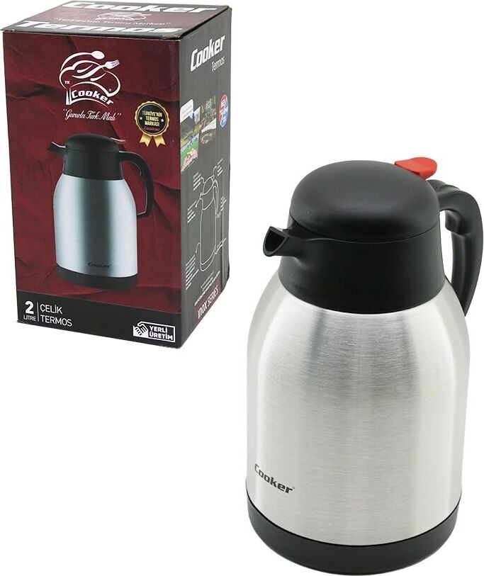 Piknik Termosu - 2 Litre - 304 Çelik - Çift Contalı Kapak