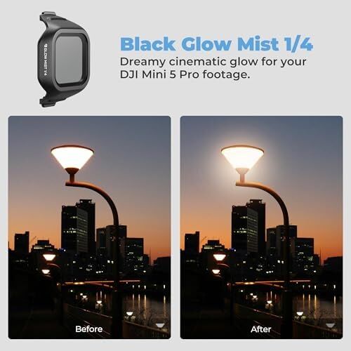 Freewell Djı Mini 5 Pro Için Günlük Filtreler - Uv, Cpl, Işık Kirliliği ve Glow Mist 1/4 - Sinematik Görüntüler, Gelişmiş Renk ve Parlama Azaltma Için Premium Lens Filtreleri