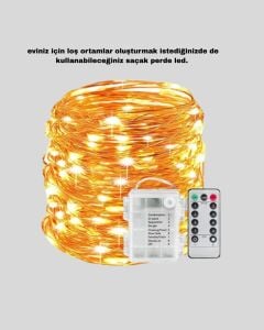 Romantik Ambiyans Için Uzaktan Kumandalı Günışığı Peri LED