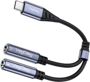 Type-C To 3.5mm Aux ve Mikrofon Dönüştürücü Adaptör Dac Chip Hifi Ses Kartı