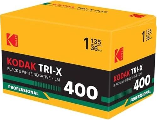 Profesyonel Tri-X 400 Siyah Beyaz 135 Negatif Rulo Film, 36 Pozlama, Retro Ambalaj