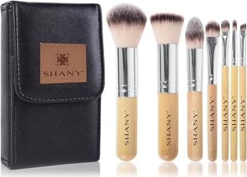 Shany I Love Bamboo - 7 Parça Petite Pro Bambu Fırça Seti, Taşıma Çantalı