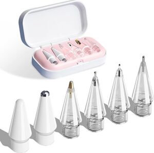 Psr Aksesuar Apple Pencil Uyumlu Yedek Kalem Uçları – 6’lı Set | Özel Taşıma Kutulu (Pembe)