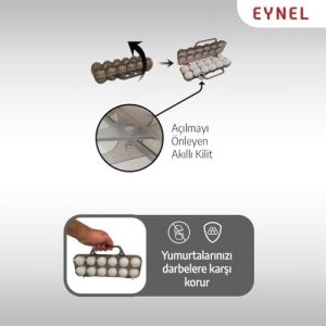 Saplı 12'li Yumurta Taşıma Kutusu, Plastik Buzdolabı Için Yumurtalık Pikniklik Pratik Yumurta Taşıma Kabı (Şeffaf, 1 Adet)