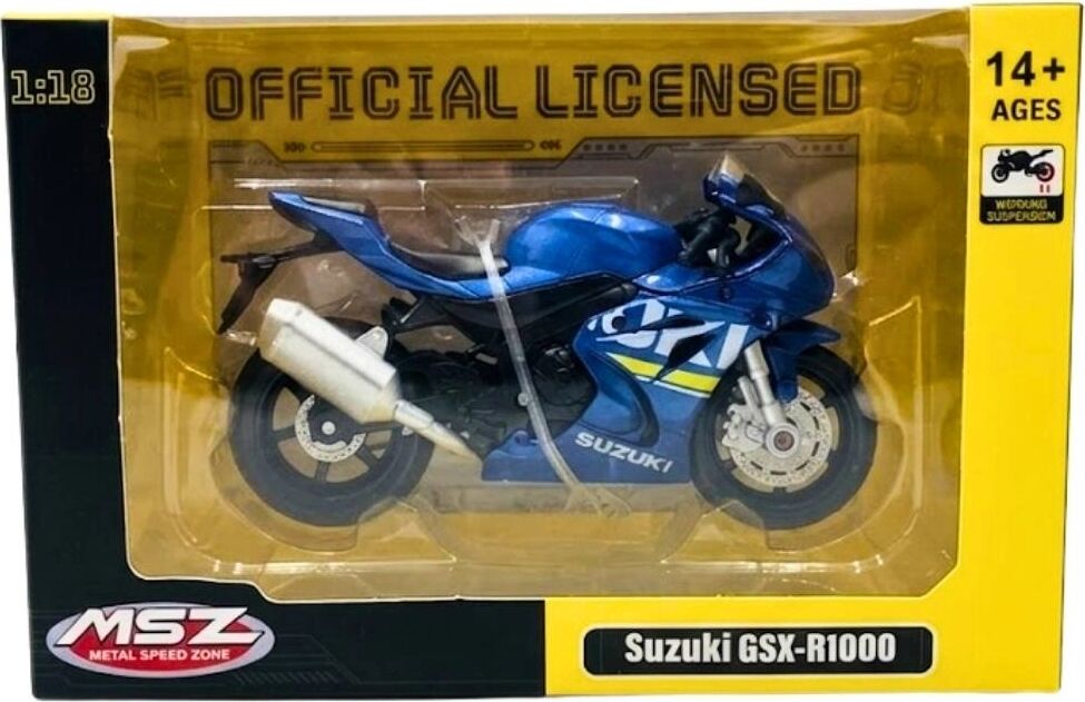1/18 Suzuki GSX-R1000 Model Motosiklet