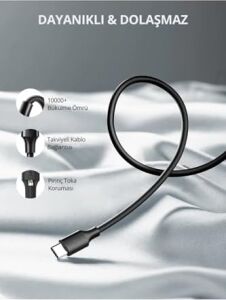 USB Type-C Şarj ve Data Kablosu, 0.5 Metre