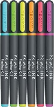 Prime Ink Fineliner 6'lı Neon Klasik Ince Uçlu Kalem