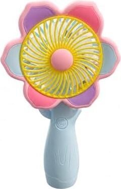 Mini El Fanı USB Şarjlı Type-C Bağlantılı 3 Kademeli Taşınabilir Elektrikli Fan Masaüstü ve El Tipi Kullanım Renk Serinletici Fan Mavi Sarı Pembe Çiçek
