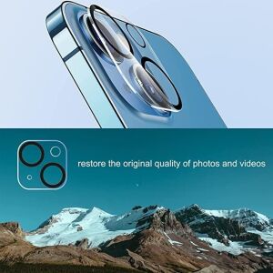 iPhone 14 ve 14 Plus Uyumlu Kamera Lens Koruyucu Temperli Cam Kamera Koruyucu 9h Sertlik Hd Şeffaf Kamera Lens Kapağı Cam Film