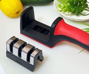 Bıçak Bileme Aleti 3 Aşamalı, 3 Açılı Bıçak Bileyici,bıçak Keskinleştirmek Için Pratik Mutfak Eşyası