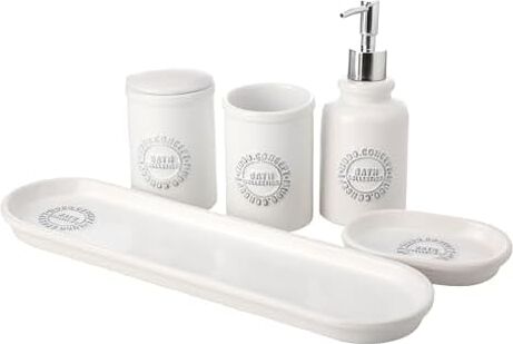 Barnes 5'li Kutulu Banyo Seti Beyaz