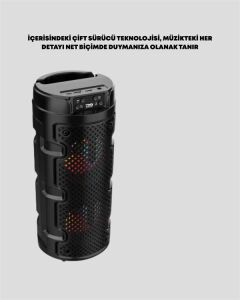 Kompakt Tasarım, Yüksek Ses Performansı – Çoklu Giriş Seçenekli Kablosuz Hoparlör (Bluetooth, Usb, Sd Kart, Aux)