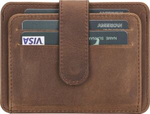 Çok Bölmeli Slim Deri Kartlık BLW019 G2 Antik Kahve