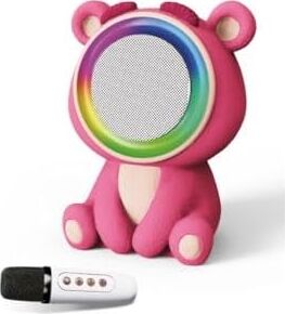 20W 2400 Mah Karaoke Mikrofonlu Ayıcık Bluetooth Haparlör BTS-253