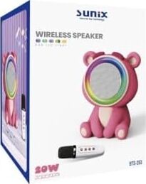 20W 2400 Mah Karaoke Mikrofonlu Ayıcık Bluetooth Haparlör BTS-253